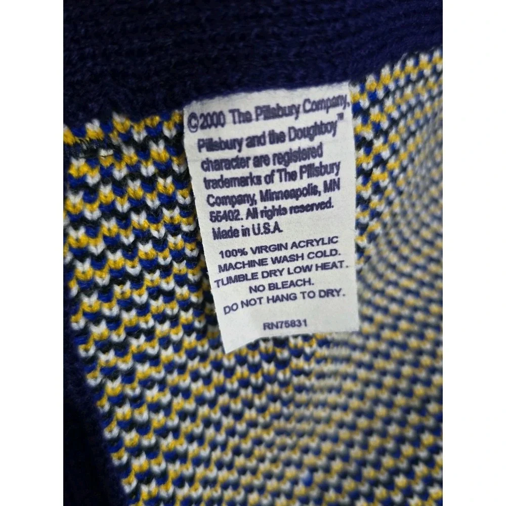 Vintage Pillsbury Doughboy Heavy Acrylic Throw Blanket 58